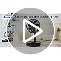 TriPole Portable Standing Fan, 8000mAh Rechargeable Oscillating Fan with Remote, 8.1'' Quiet Pedestal Floor Fan with LED D...