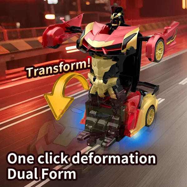 Transforming Remote Control Car Robot, R&C Car Toy, One-Button Deformation, Children's Day Gifts, 1-18 Scale 360' Rotating Drifting, Toys Suitable For Kids Over 3 Years Old, Educational Toy, Birthday