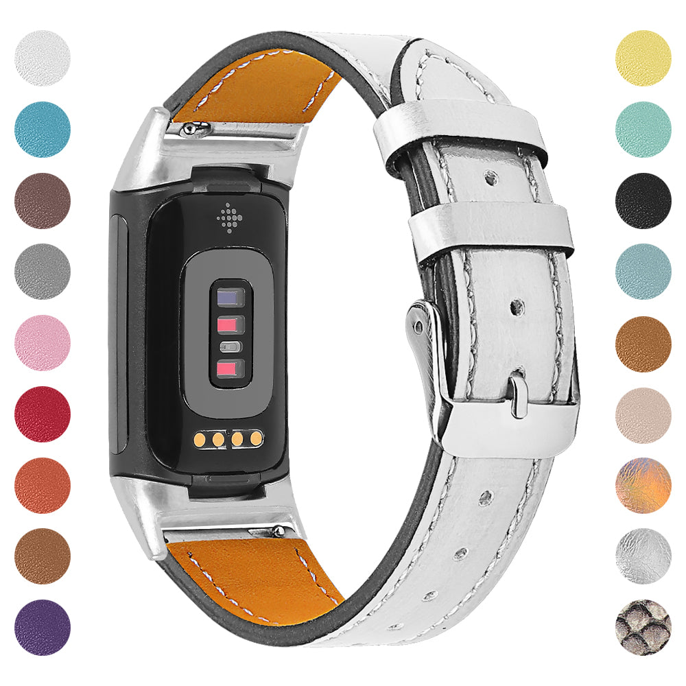 Smart Watch Charge5 First Layer Cowhide Leather Strap