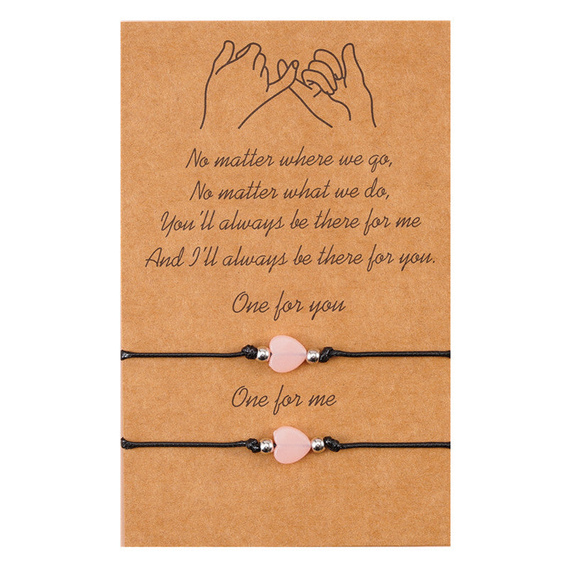 Europe And America Best Selling Luminous Pendant Card Necklace Love