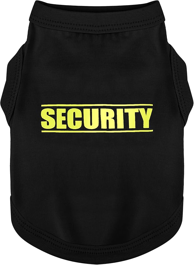 Discover Cozy Cotton Canine Wear: Soft, Lightweight, and Breathable Dog Shirt Vest with Eye-Catching Graphics(Security), K...
