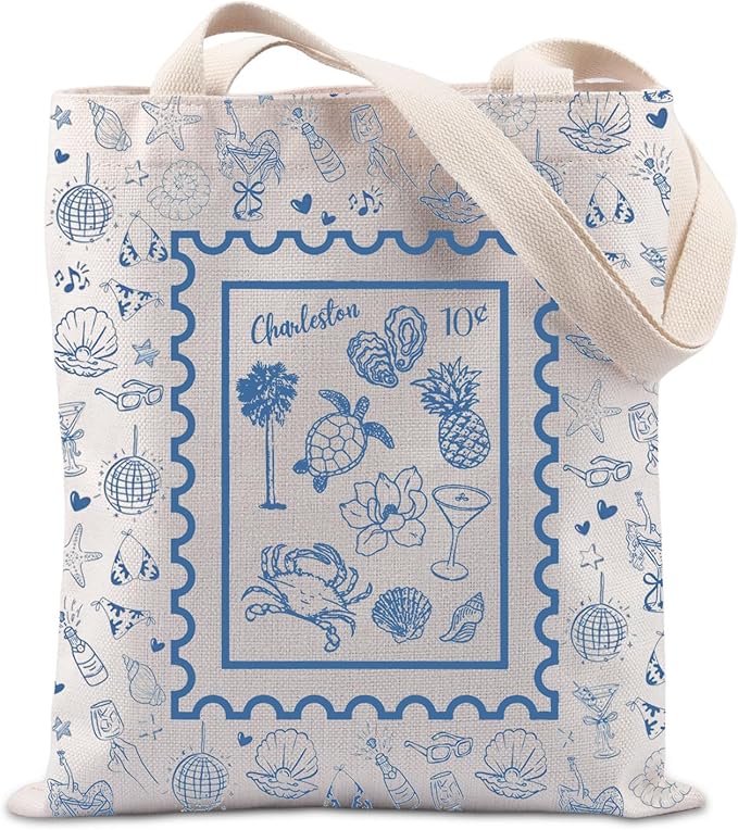 TIIMG Charleston Gifts South Carolina Charleston Holiday Trip Beach Bachelorette Party Friends Gifts Tote Bag