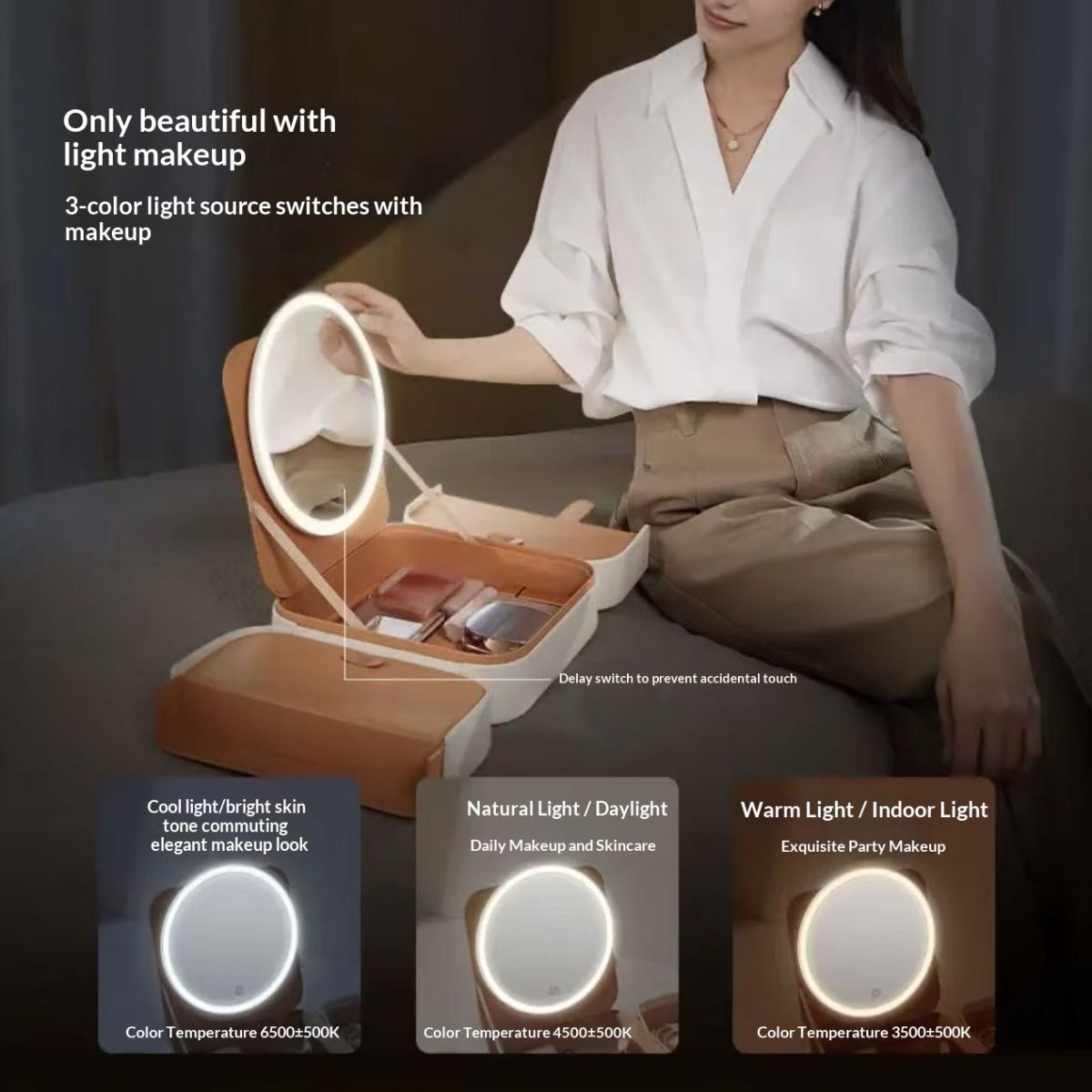 Bag Makeup Mirror Portable Mirror With Light