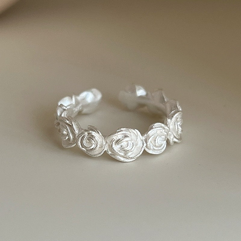 Korean Aesthetic 925 Sterling Silver Adjustable Plain Ring