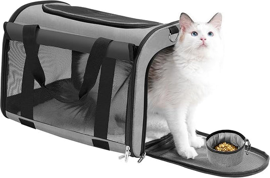 TWDEPART Cat Carrier Backpack - Multifunctional, Firm & Foldable with Roll-Up Shade, Breathable Design Includes Collapsibl...