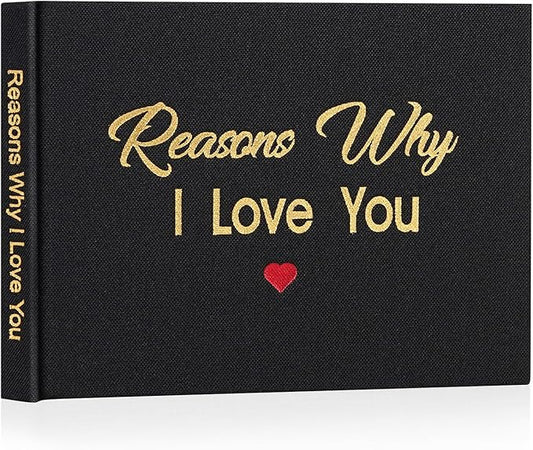 Artmag What I Love about You Fabric Book, Fill-in-the-Blank Love Journal Book for Couples Husband Wife Him Her Birthday Ch...