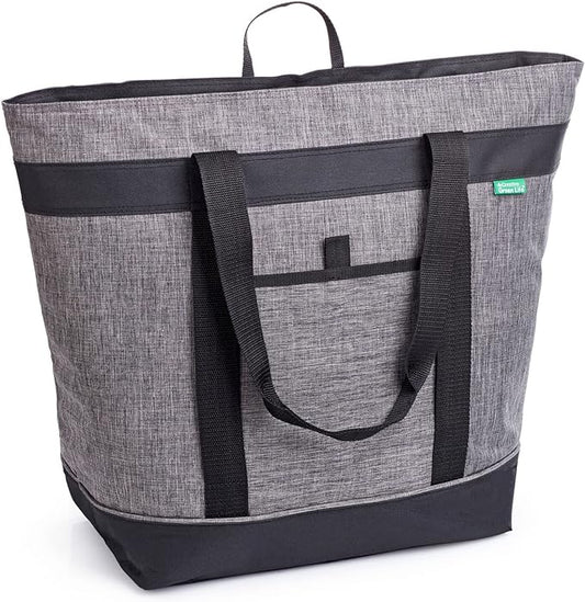 Jumbo Insulated Cooler Bag (Charcoal) with HD Thermal Insulation - Premium, Collapsible Soft Cooler Makes a Perfect Insula...