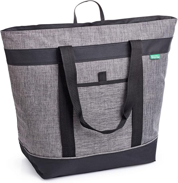 Jumbo Insulated Cooler Bag (Charcoal) with HD Thermal Insulation - Premium, Collapsible Soft Cooler Makes a Perfect Insula...