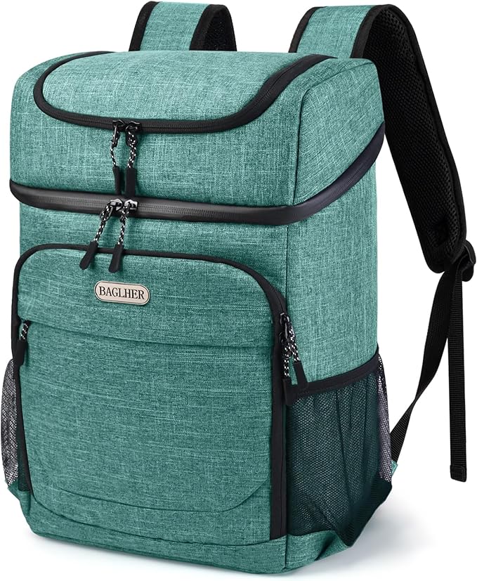 BAGLHER Lightweight Insulated Cooler Backpack - 30 Cans, Leak-Proof for Lunch, Picnic, Hiking, Camping Trips