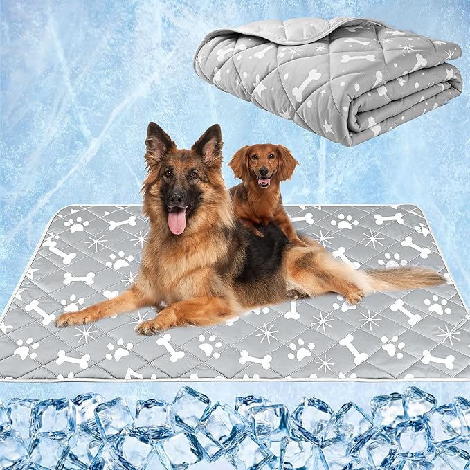 wegreeco Pet Dog Cooling Mat for Cats, Lightweight Bed Outdoor Cooling Blanket for Dogs and Cats, Small Medium Large Puppy...