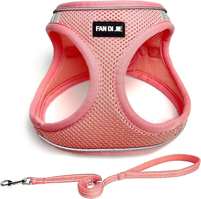 Dog Harness and Leash Set, No Pull Soft Mesh Pet Harness -in Puppy Pet Vest Harnesses for XS,Small,Medium Dogs and Cats Pi...