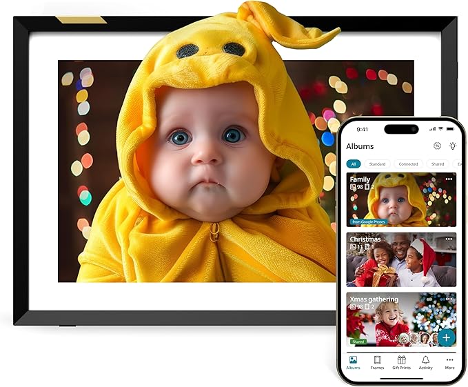 Nixplay AI-Enhanced Digital Picture Frame | Stunning HD Touch Screen Display | Perfect Digital Picture Frame for Gifting |...