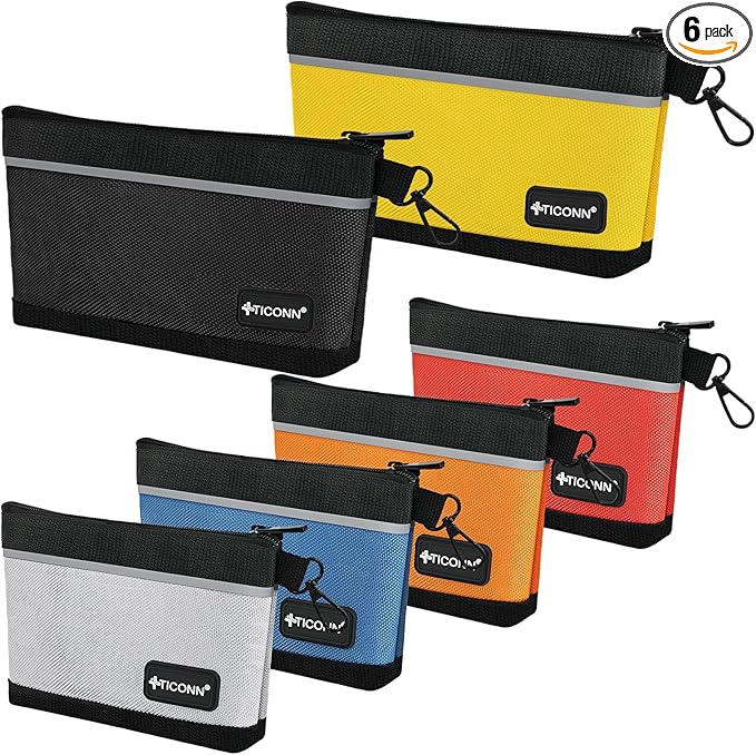 TICONN Tool Pouches with Zipper, 1680D Oxford Small Tool Bags, Waterproof Utility Bag Zipper Pouch for Tool Organizers and...