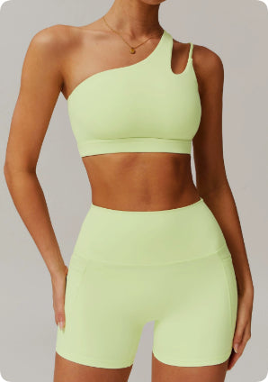 Irregular-Strap Running And Fitness Tank Top