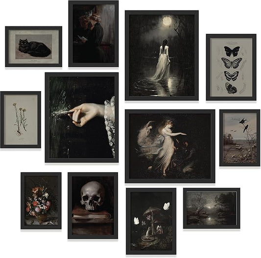 97 Decor Dark Academia Decor - Victorian Gothic Wall Art Prints, Dark Moody Aesthetic Pictures, Creepy Goth Posters Vintag...