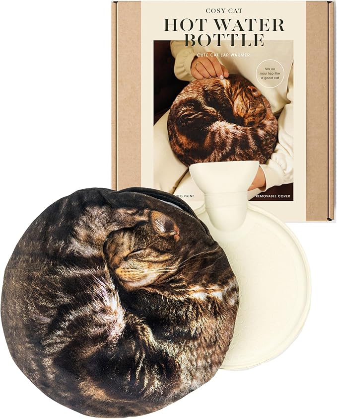 Suck UK | Cat Hot Water Bottle | Hot Water Bottles for Period Pain Relief & Neck Waterbottle | Fluffy Bottle Animal | Cat ...