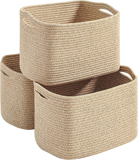 Dcerzxzci Storage Baskets for Organizing Shelves, Woven Cotton Rope Basket for Storage, Dog Toy Baskets Storage Kids, Cute...
