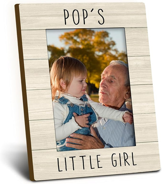 Foyoulame Pop Gifts Picture Frame 4x6, Pop Wooden Picture Frame, Christmas Fathers Day Birthday Gifts for PopGrandpa from ...