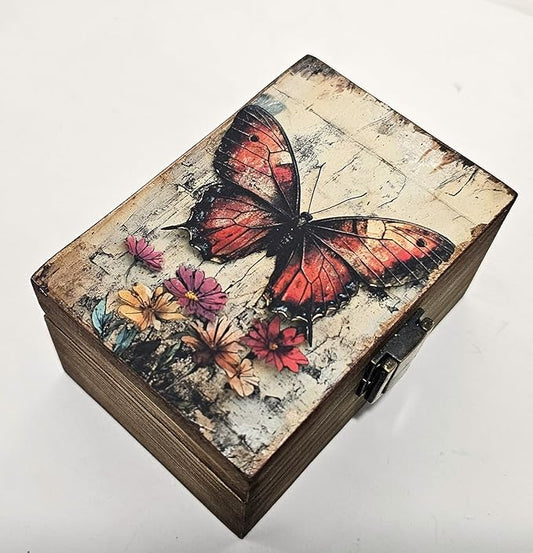 RK Collections Butterfly Trinket Box Small Jewelry Keepsake Box | Storage Box for Girls Women | Gift Idea, Animal Lover Or...