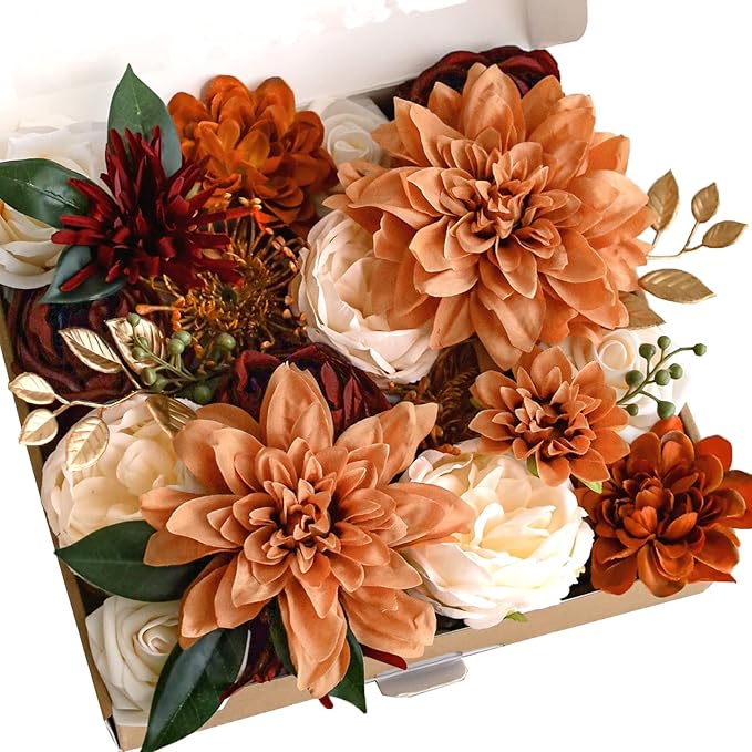 Lookein Artificial Flowers for DIY Wedding Decoration Bridal Bouquet Table Centerpieces Flower Garland Arch Flower Decorat...