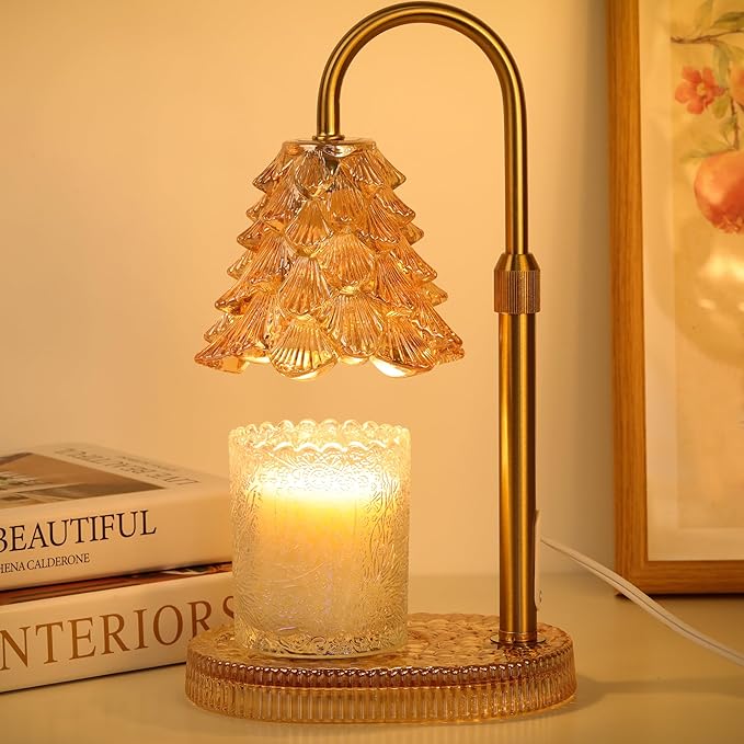 Christmas Tree Shaped Candle Warmer Lamp with Timer & Dimmer – Adjustable Wax Melt Lamp for Jar Candles, Home Decor Accent...