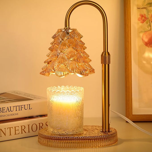 Christmas Tree Shaped Candle Warmer Lamp with Timer & Dimmer – Adjustable Wax Melt Lamp for Jar Candles, Home Decor Accent...