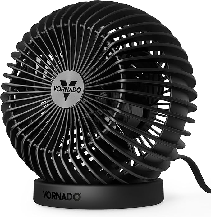 Vornado SPHERE Personal Adjustable Fan, Quiet Operation, Targeted Cooling Airflow, 2 Speed Settings, Manual Control, Detac...