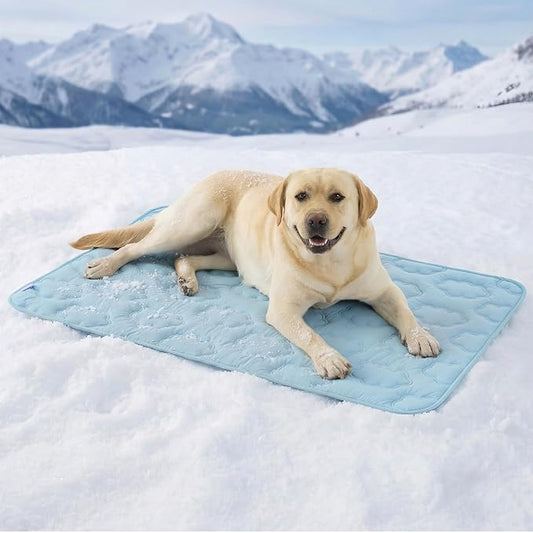 LE SURE Dog Cooling Mat for Extra Large Dogs -Q-Max>0.5 XL Breathable Thin Cool Crate Pad with Chill Cold Fiber and Innova...