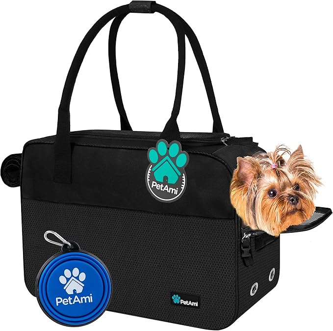 PetAmi Dog Purse Carrier for Small Dogs, Airline Approved Soft Sided Pet Carrier with Pockets, Ventilated Dog Carrying Bag...