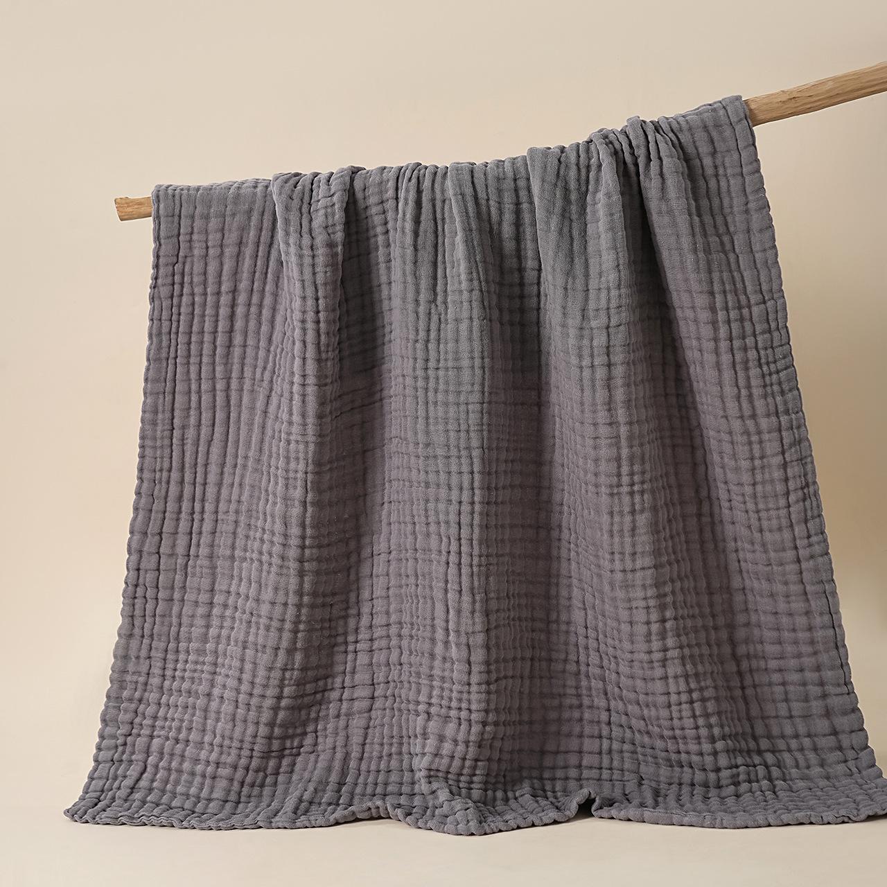 Childrens Plain Six-Layer Gauze Bath Towel