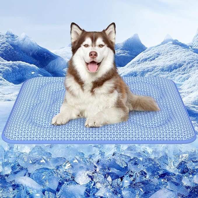 Rywell Dog Cooling Mat ,36*27 Super Thick & Comfortable Cooling Mat for Large Dog with Arc-Chill 3.0 & PCM Tech(Q-Max>0....