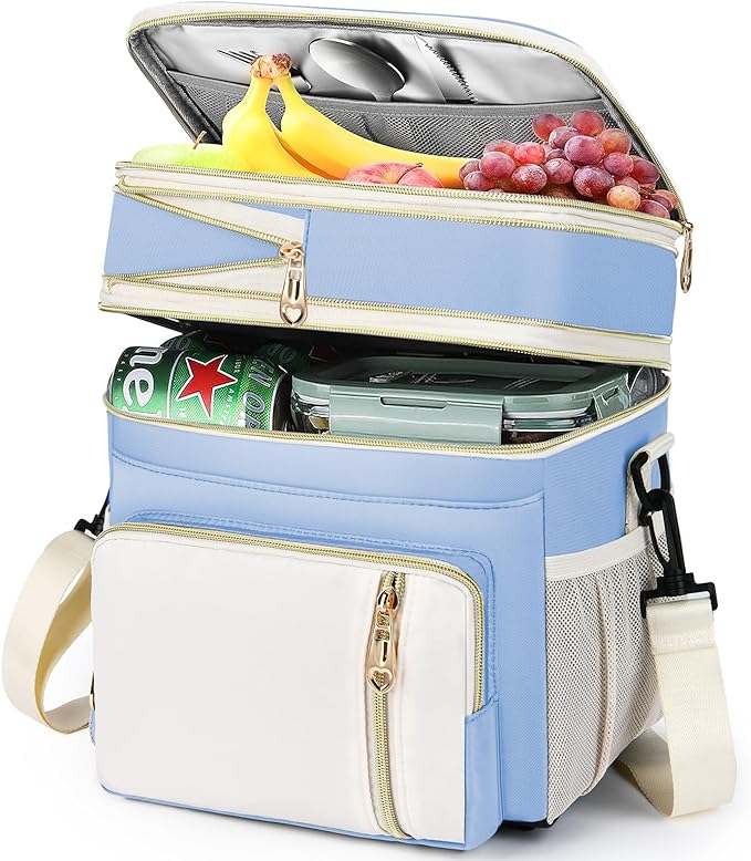 BAGNN Lunch Box & Lunch Bag for Women, Large Insulated Adult Lunch Box Leakproof Lunchbox Cooler Bag for Work Picnic Beac...