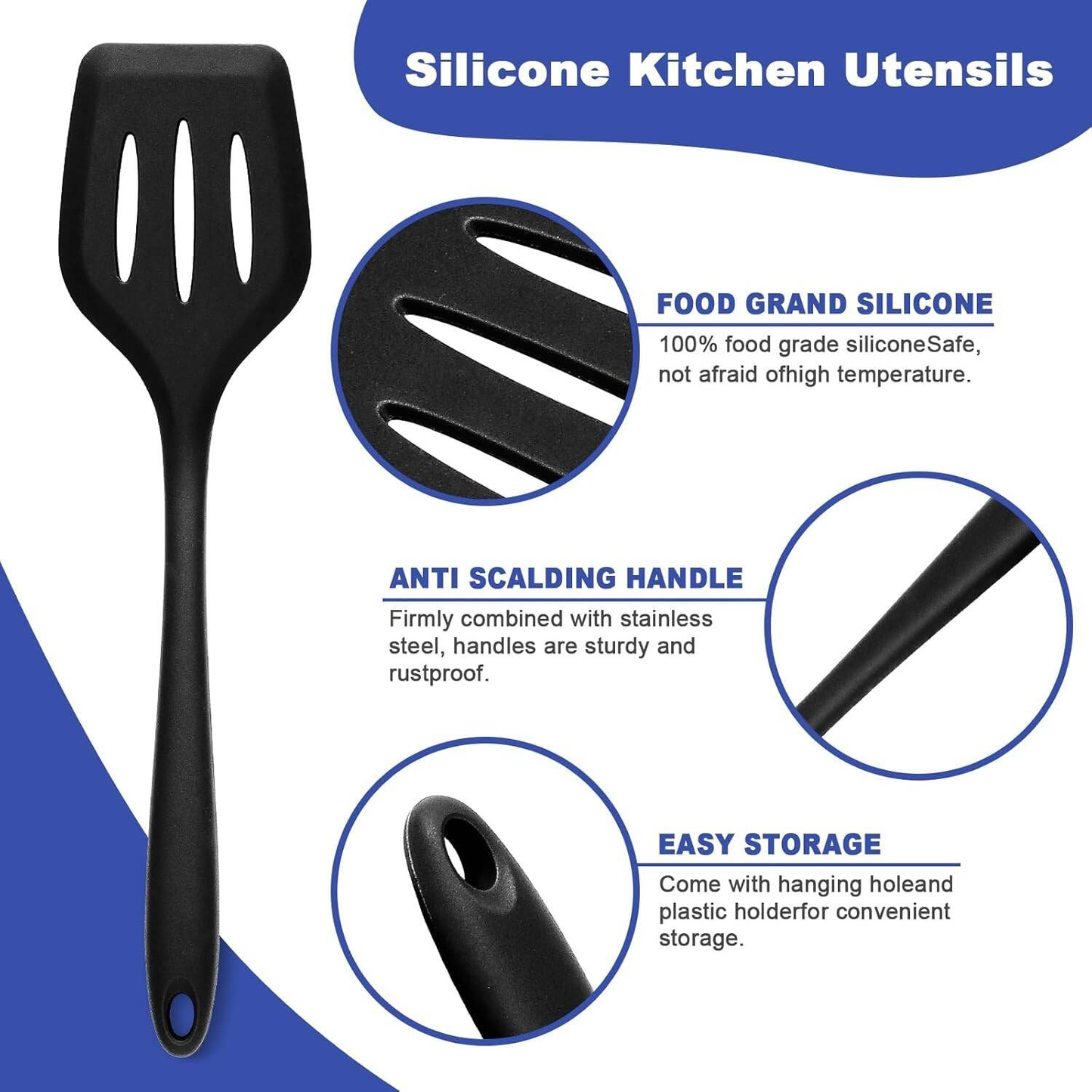 12-Piece Silicone Kitchen Utensil Set - Food Grade,