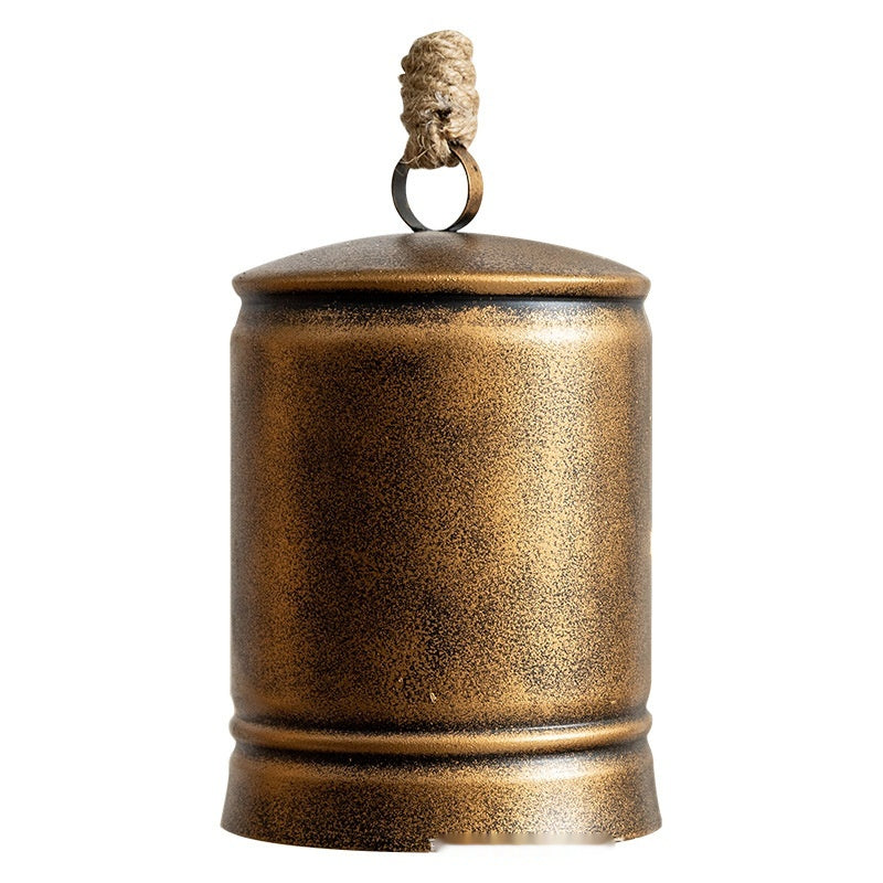 Retro Iron Art Bell Pendant Rattan Garland Accessories