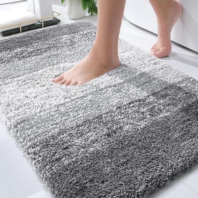 OLANLY Bathroom Rugs Mat 30x20, Extra Soft Absorbent Microfiber Bath Rugs, Rubber Backing, Quick Dry, Machine Washable Bat...