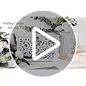 OurWarm White Wedding Card Box with Lock, PVC Gift Card Box for Wedding Decorations for Reception, Money Gift Boxes for Pa...