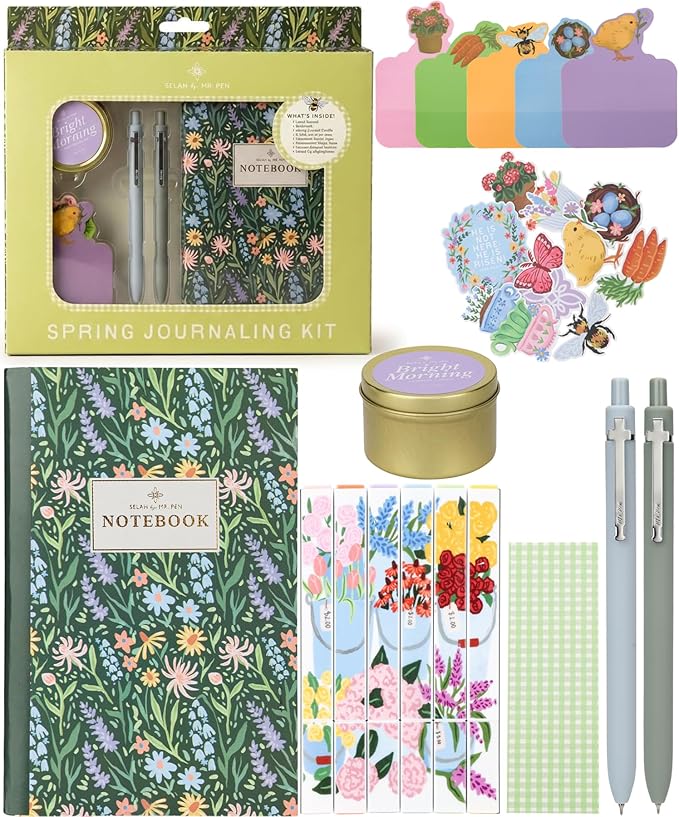 Selah by Mr. Pen Spring Bible Journaling Kit, Limited Edition, Journaling Kit with Highlighters, Gel Pens, Washi Tape, Sti...