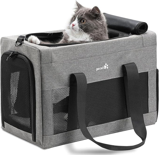 Airline Approved Cat Carrier, Pet Carrier Soft-Sided, Portable Dog Carrier with Stable Structure, TSA Approved Pet Carrier...