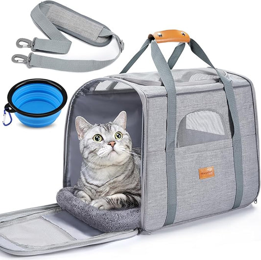 Morpilot Pet Travel Carrier Bag, Soft-Sided Dog Carrier Cat Carrier Pet Carrier, for Large Cats and Medium Puppies up to 2...
