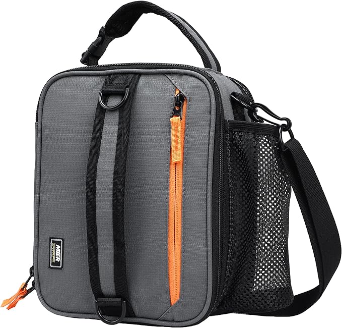 MIER Expandable Lunch Bag Insulated Lunch Box for Men to Work Travel Portable Lunchbox Bags with Shoulder Strap and Water ...
