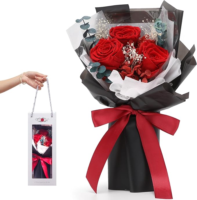 SofLiv Flowers for Delivery Prime, Preserved Roses Flower Gifts for Women, Flower Bouquet Gifts for Her, Mom Birthday Gift...