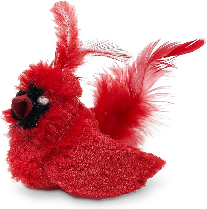 OurPets Play-N-Squeak Real Birds Interactive Cat Toys with Catnip (Cat Toys for Indoor Cats; Catnip Toy for Cats with Bird...