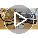 Korbot 36000mAh Portable Camping Fan - 120HRS Rechargeable Fan with Detachable Battery with LED & Remote - 4 Speeds Batter...