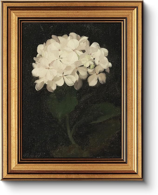 HUARCEY Gold Framed Vintage Wall Art for Living Room, Flowers Painting Canvas Prints Shelf Decor for Kitchen, Aesthetic Be...