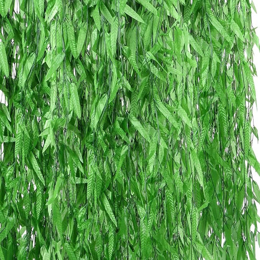 HONVONTU 200 Strands 1200FT Fake Ivy Leaves Artificial Ivy Greenery Garland Faux Willow Vines Silk Hanging Plants Home Aes...