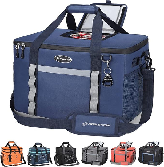 Maelstrom Collapsible Soft Cooler Bag,35/55/75 Cans Beach Cooler with Flip Top Lid, Ice Chest, Leakproof & Portable for Be...