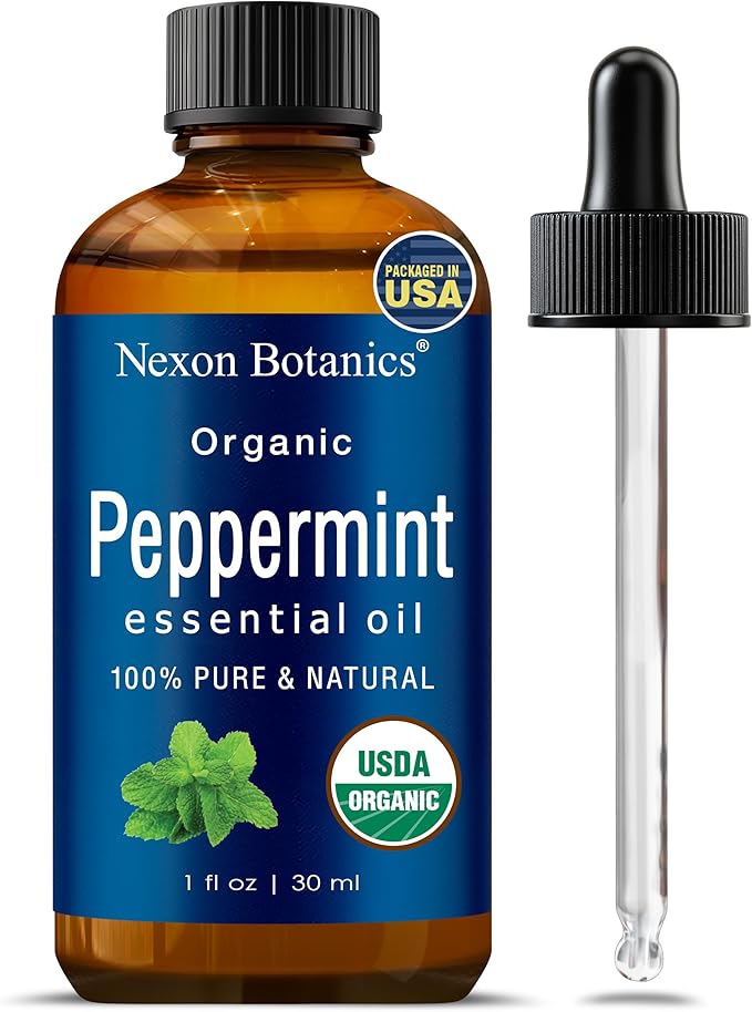 Organic Peppermint Essential Oil 30 ml - Pure, Natural Oils for Aromatherapy, Diffusers, DIY, Candle and Soap Making Scent...