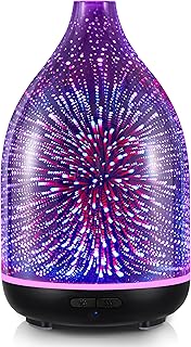 InnoGear Essential Oil Diffuser, 150ml Handmade 3D Glass Aromatherapy Defuser Air Difusor Ultrasonic Cool Mist Humidifier ...