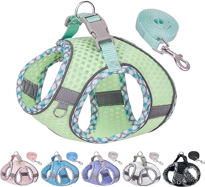 JOYPAWS Step in Dog Harness and Leash Set, No Pull Escape Proof Vest Harness with Soft Diamond Mesh and Reflective Bands, ...