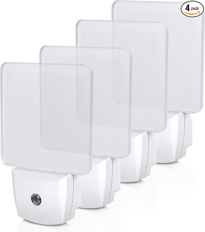 DEWENWILS Night Lights Plug into Wall, LED Night Lights for Kids, Dusk to Dawn Sensor, 3000K Warm Nightlight for Nursery R...
